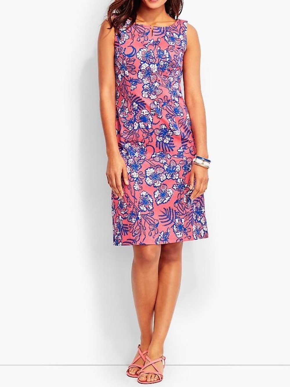 Talbots Botanical Floral Sheath Dress Sz 12